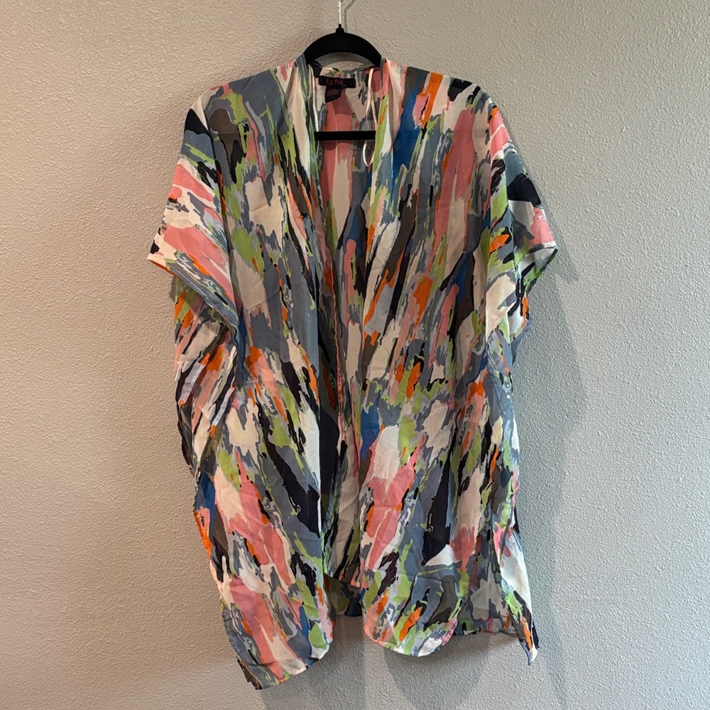 Last chance! Multicolor Abstract Kimono Top